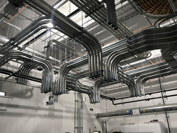 View of a prefabricated electrical system installed at a client facility